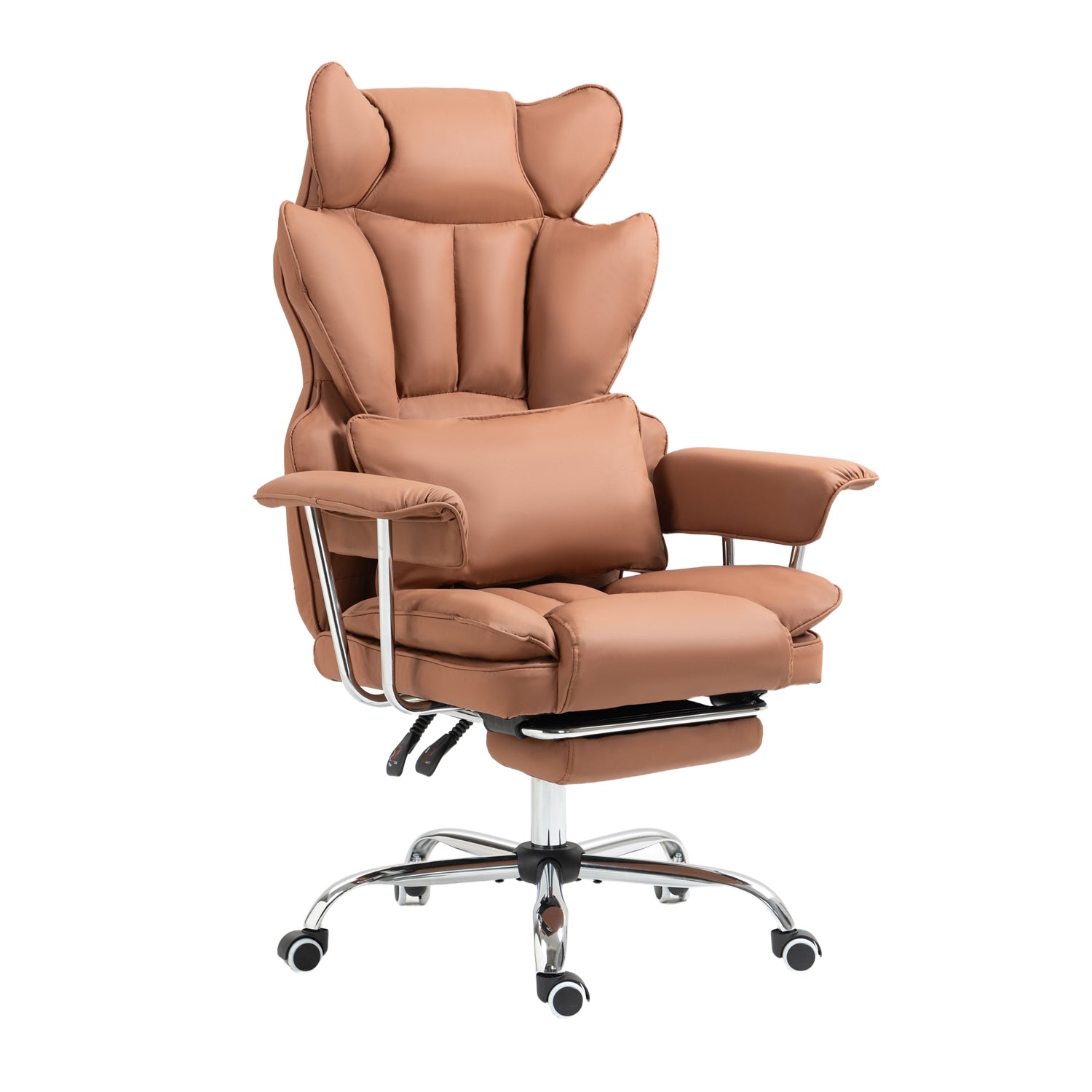 Big & Tall Executive Leather Office Chair ā 400lbs Ergonomic High Back Desk Chair with Lumbar Support, Adjustable Tilt, Footrest & Padded Armrests