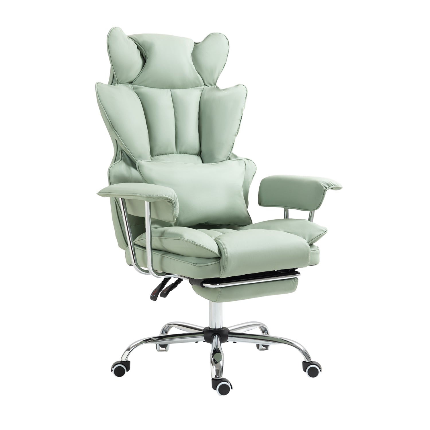 Big & Tall Executive Leather Office Chair ā 400lbs Ergonomic High Back Desk Chair with Lumbar Support, Adjustable Tilt, Footrest & Padded Armrests