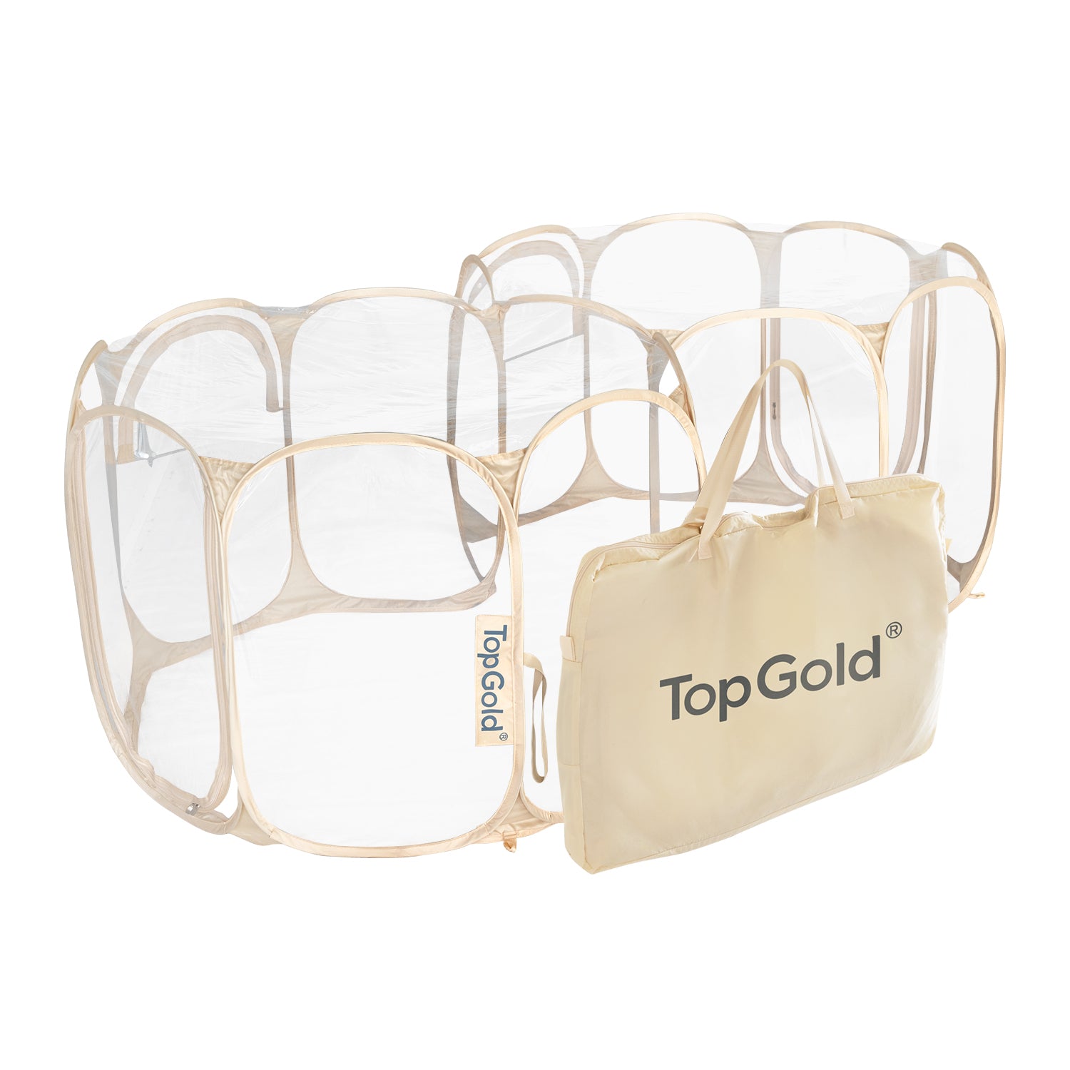 Alvantor Clear Pet Puppy Dog Playpen Indoor/Outdoor, Portable Playpen for Dog and Cat, Foldable Pop Up Dog Kennel Playpen with Carring Case, Size: 90"x45"x28"