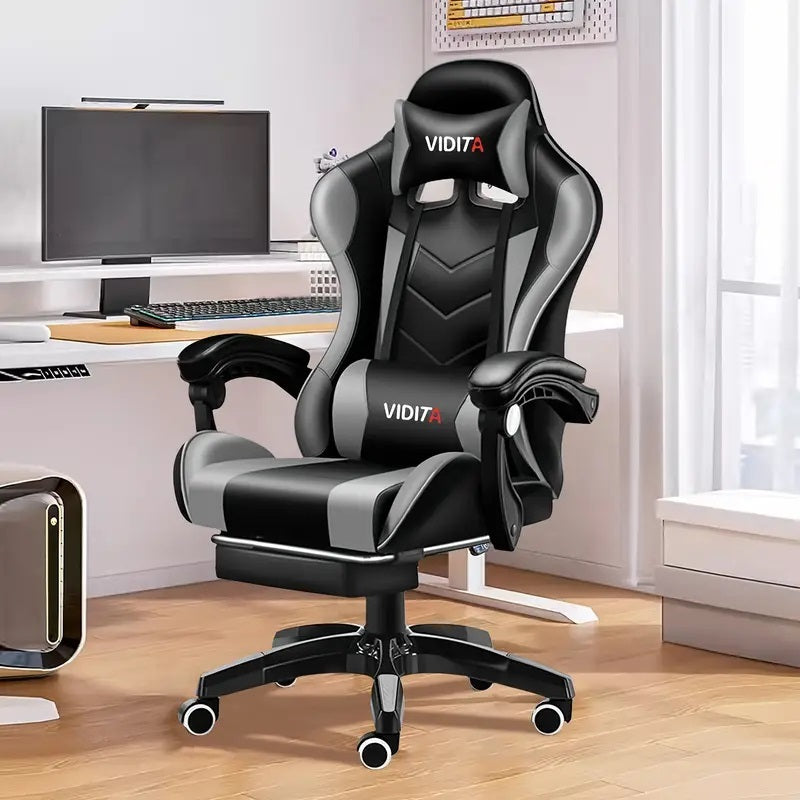 Ergonomic Racing Gaming Chair with Lumbar Support – Height Adjustable, Stylish & Comfortable Office Chair for Adults and Teens