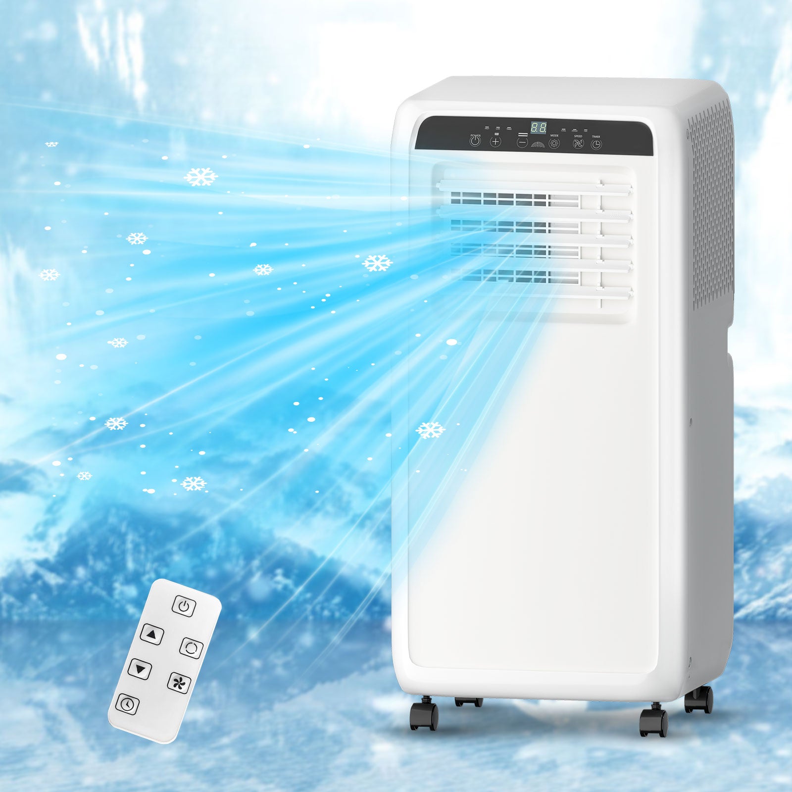 10,000 BTU Portable Air Conditioner with Remote Control | Cools Up to 400 Sq.Ft | 3-in-1, Ideal for Offices, Dorms & Small Apartments - White