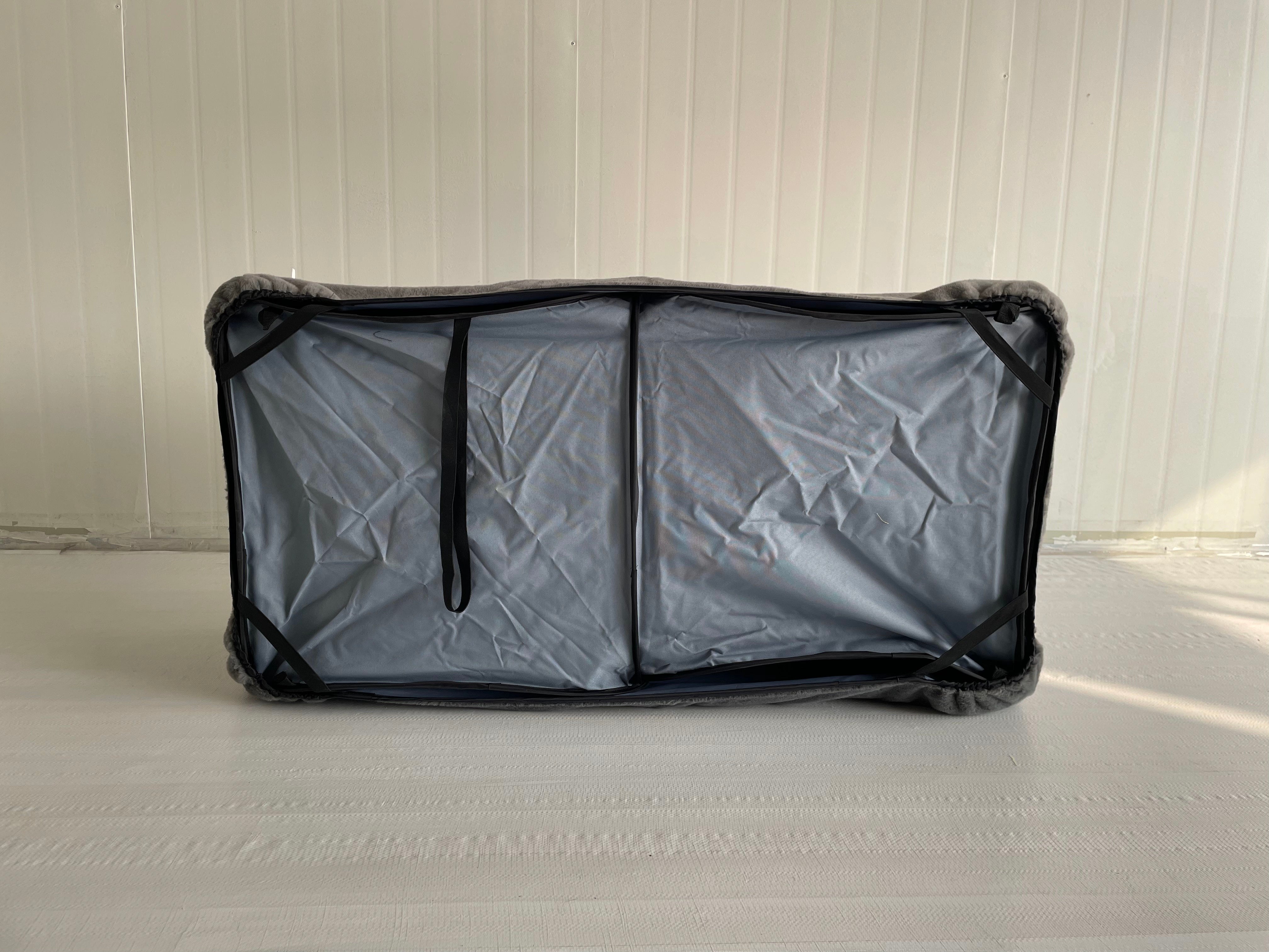 CampFlex Pet Playpen Cover, Grey Warm Cover for Pet Playpen, Insulated Top & Side Enclosure to Keep Pets Cozy, Easy Fit with Zippers/Straps, Indoor Outdoor Cold-Weather Protection for Puppy Dog Cat