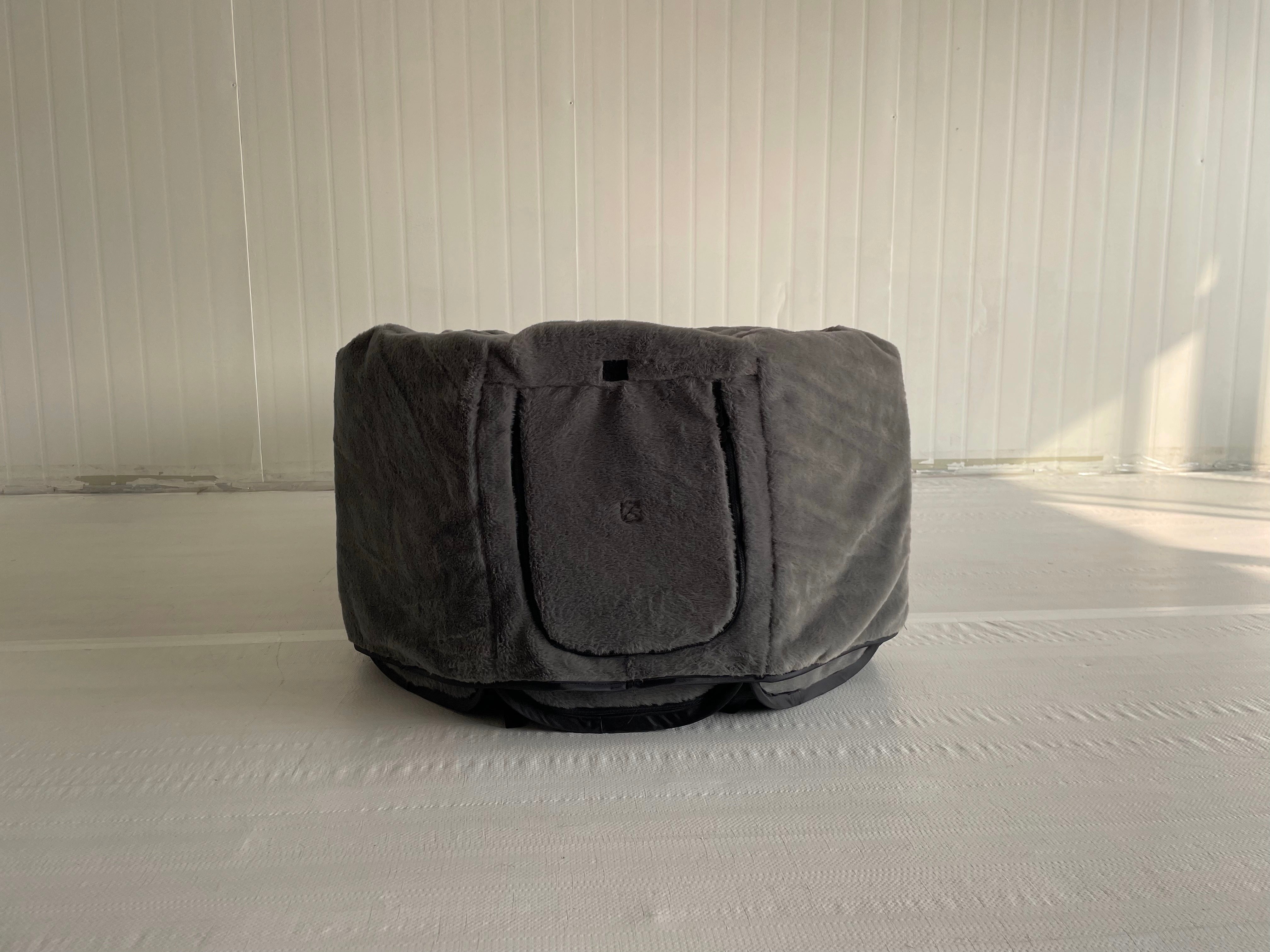CampFlex Pet Playpen Cover, Grey Warm Cover for Pet Playpen, Insulated Top & Side Enclosure to Keep Pets Cozy, Easy Fit with Zippers/Straps, Indoor Outdoor Cold-Weather Protection for Puppy Dog Cat
