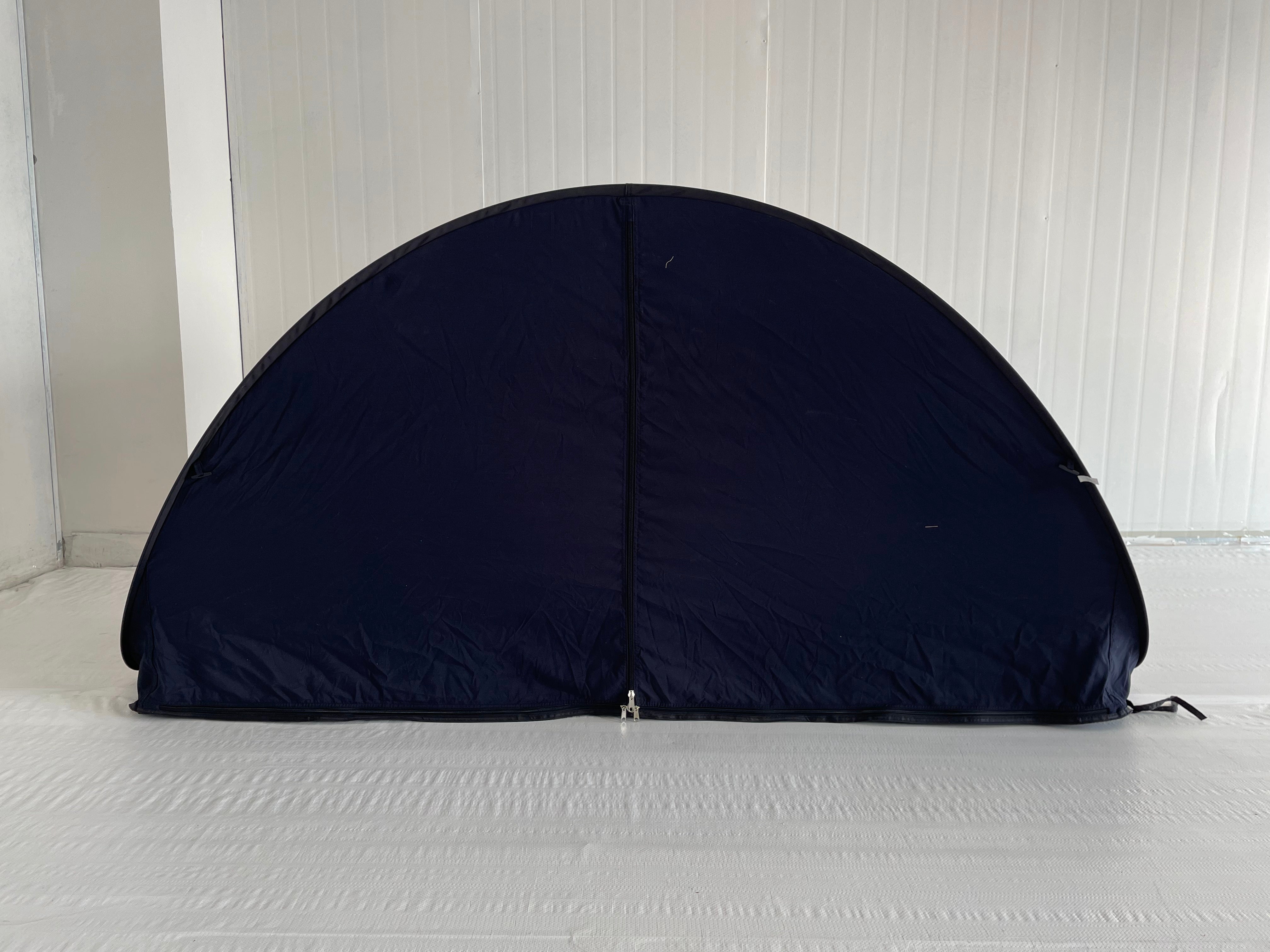 CampFlex Pop Up Bed Tent, Black Privacy Canopy for Bed, Instant Setup Sleeping Tent with Zippered Doors, Breathable Mesh Panels, Light-Blocking Cozy Space for Kids Teens Adults, Indoor Use for Bedroom Dorm