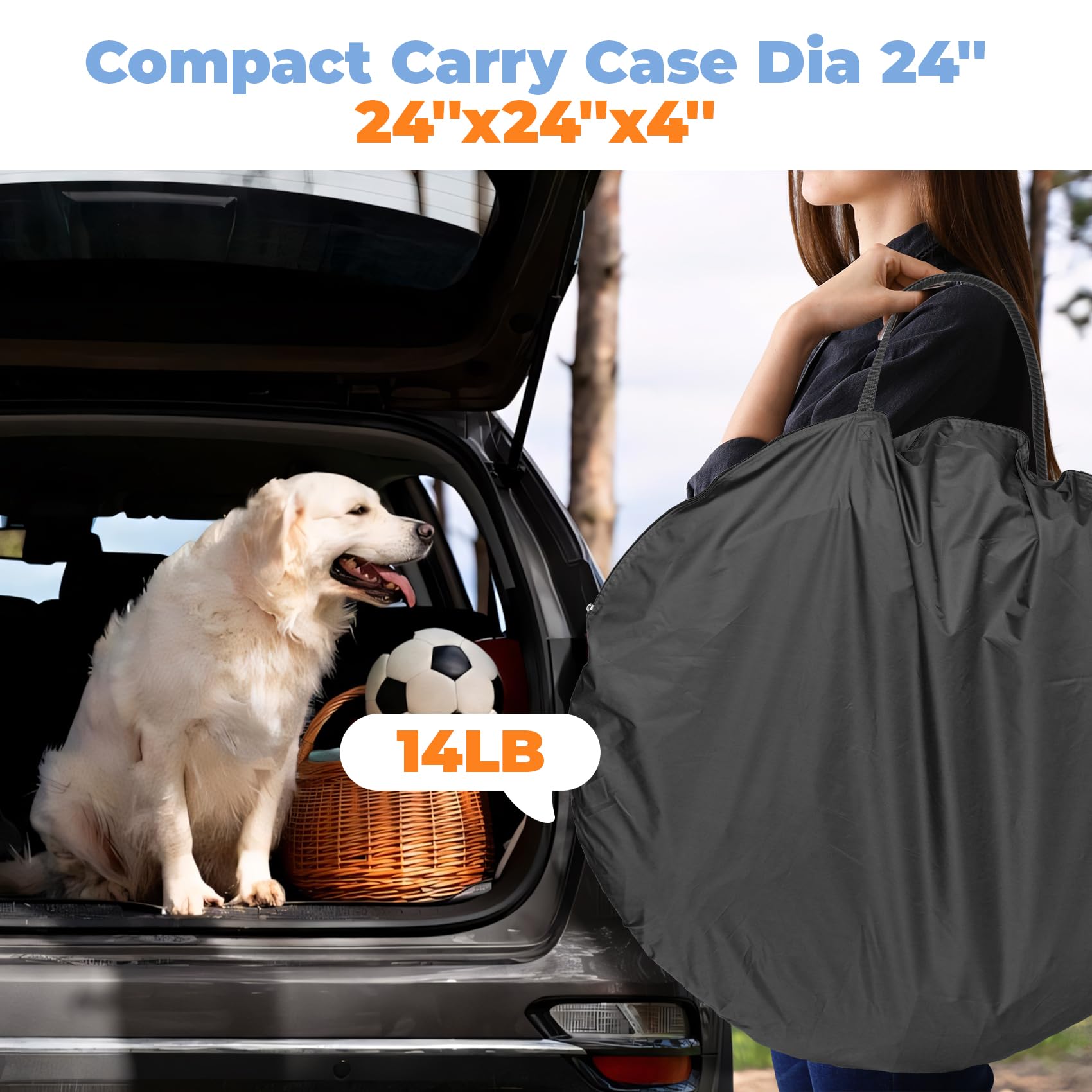 XXL Pop Up Pet Playpen Tent – 10'x4.8' Portable Cat & Dog Enclosure, Leakproof & Anti-Bug Shelter