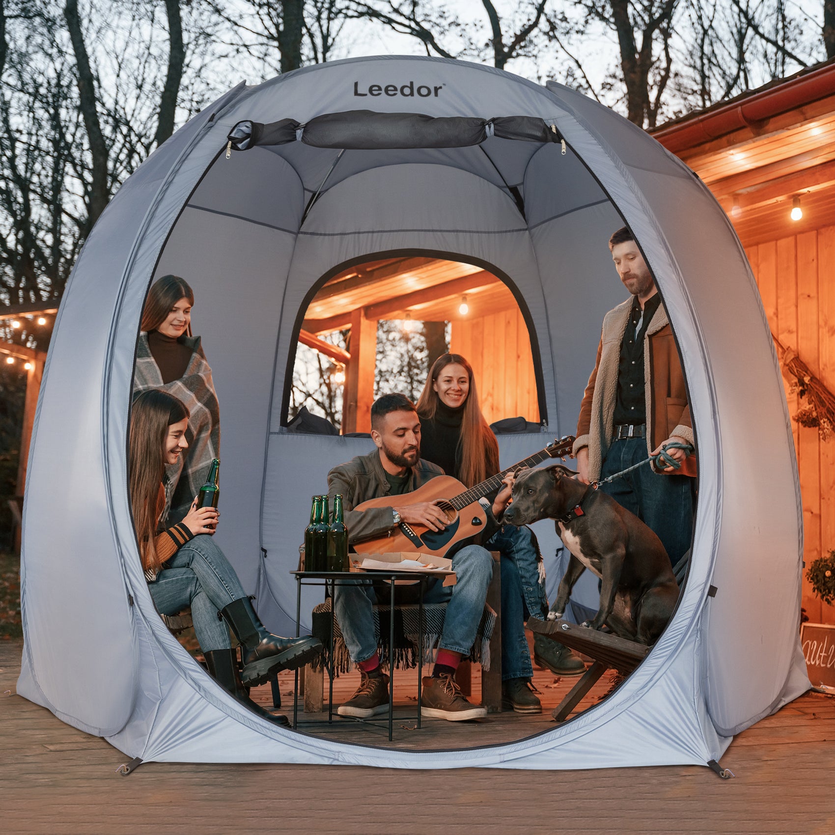 picnic tent house LEEDOR Screen House Room Mesh Net Tent Canopy Shelter Gazebo, Easy Set