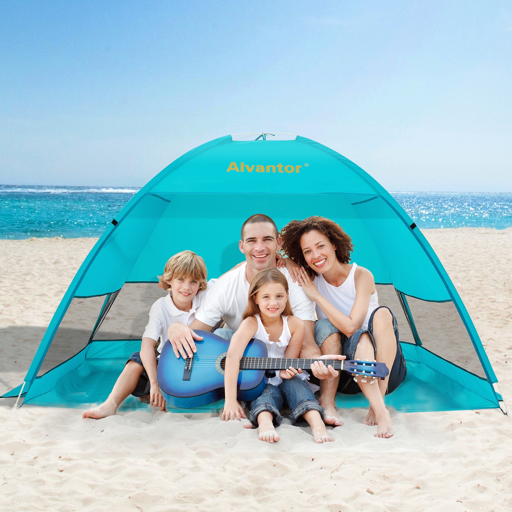 Alvantor Beach Tent Umbrella Automatic Pop Up UPF 50 Portable