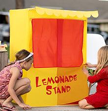 Alvantor Lemonade Stand Puppet Show Theater Pretend Playhouse Play Tent Kid on Stage Doorway Table Top Sets for Toddlers