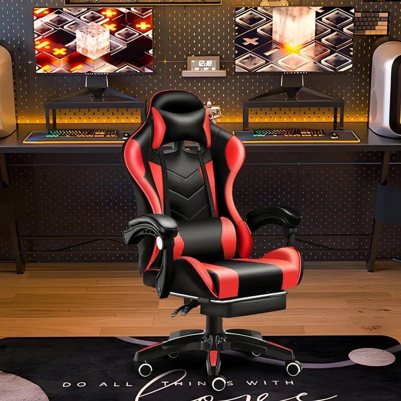 Ergonomic Racing Gaming Chair with Lumbar Support – Adjustable Office Comfort for Teens & Adults
