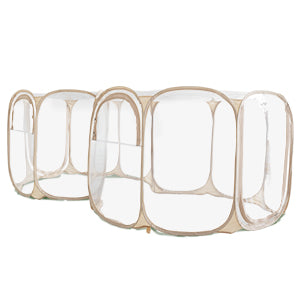 Alvantor Clear Pet Puppy Dog Playpen Indoor/Outdoor, Portable Playpen for Dog and Cat, Foldable Pop Up Dog Kennel Playpen with Carring Case, Size: 90"x45"x28"