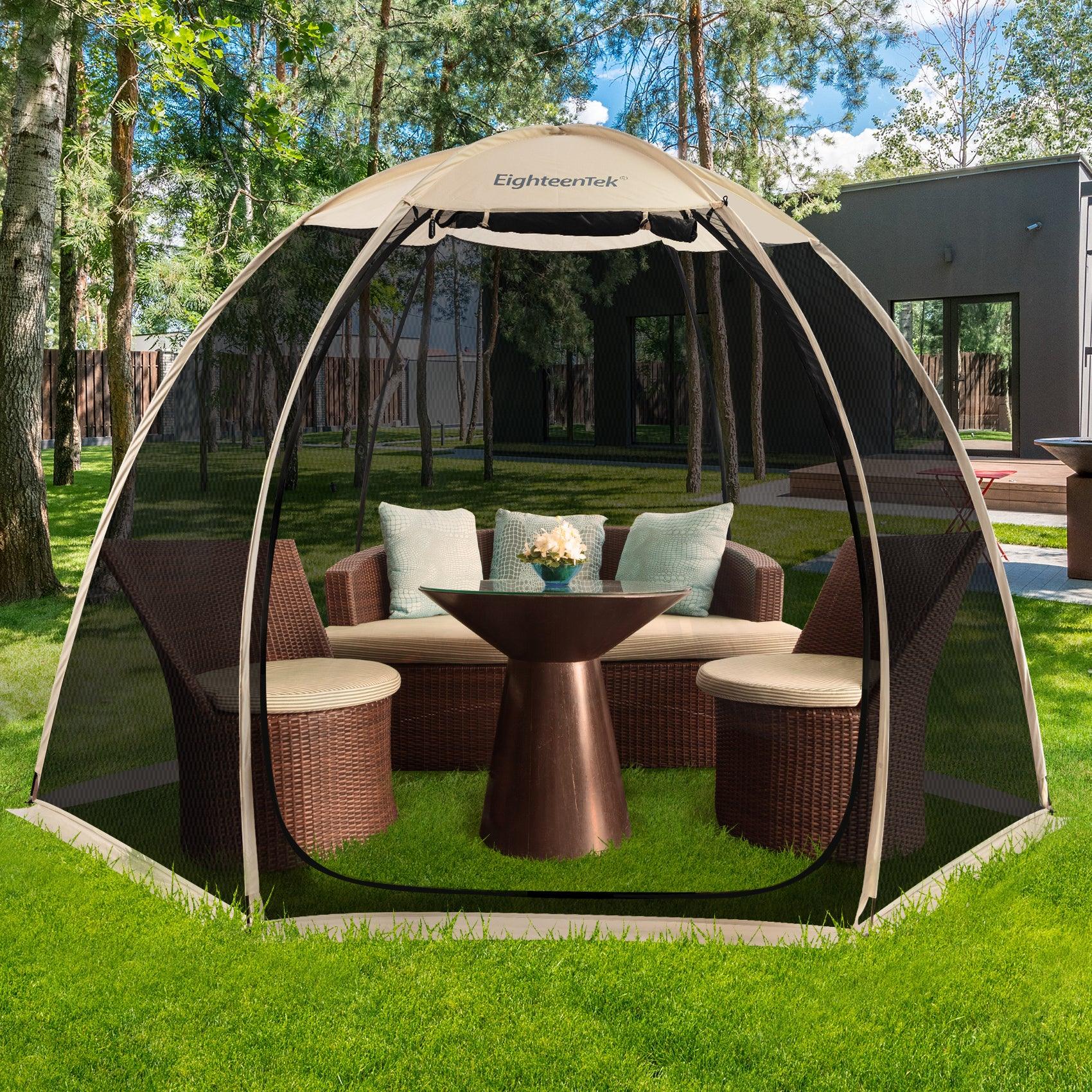 pop up garden tent Buy 10'x10' Portable Bug-free Screened Gazebo For Better Backyard Life
