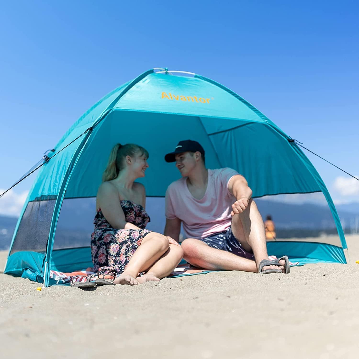 pop up sun tent Alvantor Beach Tent Coolhut Plus Beach Umbrella