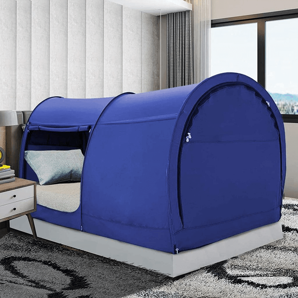 tent bed canopy Alvantor Blackout Bed Tent Canopy, Best Gift for People Who Work Night