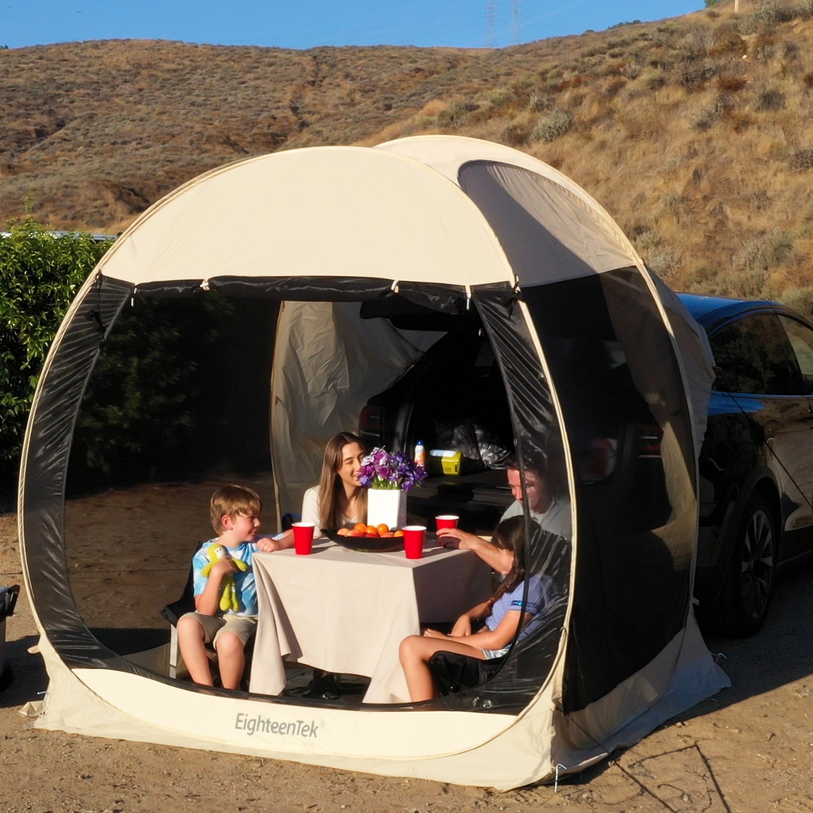 Buy 2 IN 1 Pop Up SUV Tent Instant Camping Screen Tent At Low cost