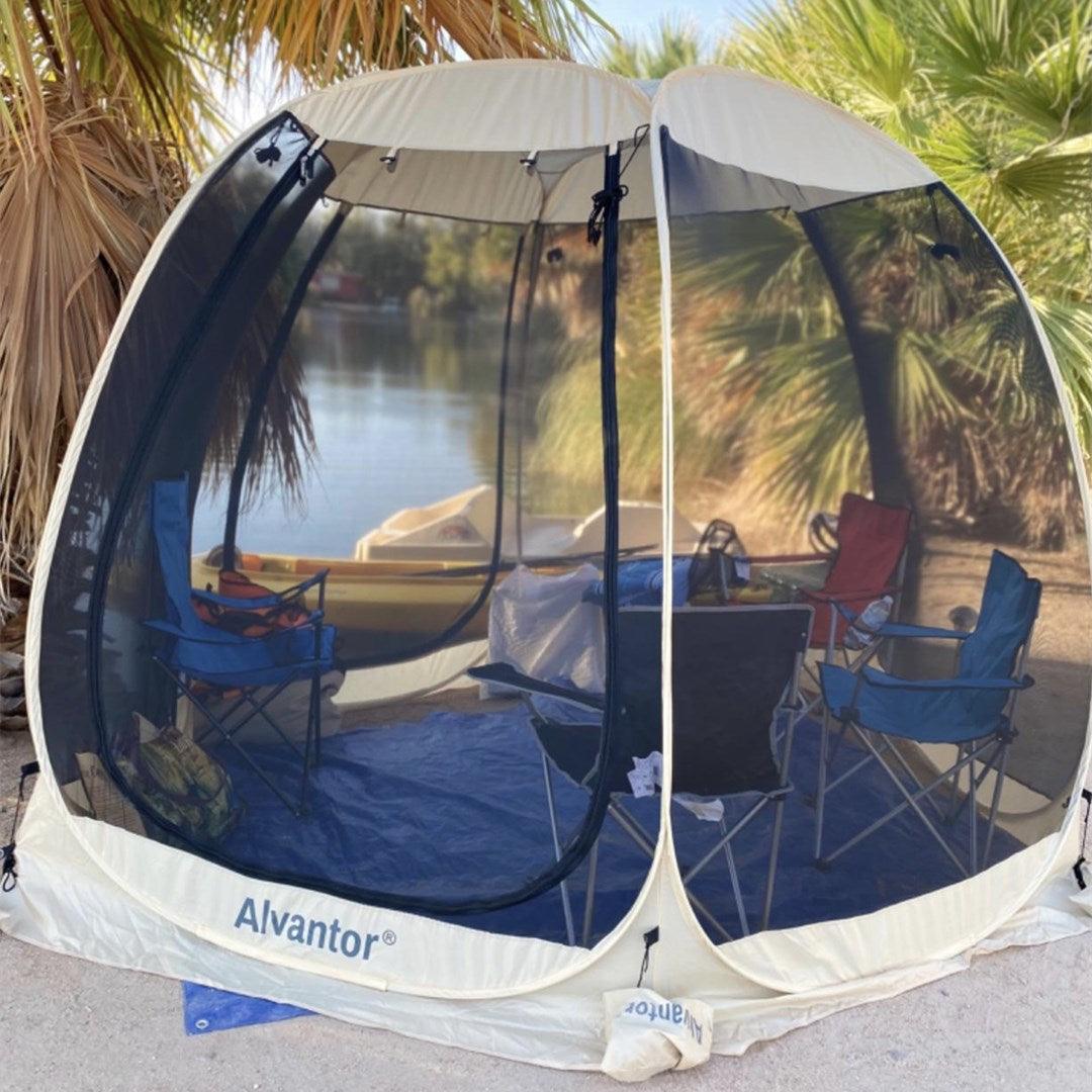 Waterproof screen outlet tent