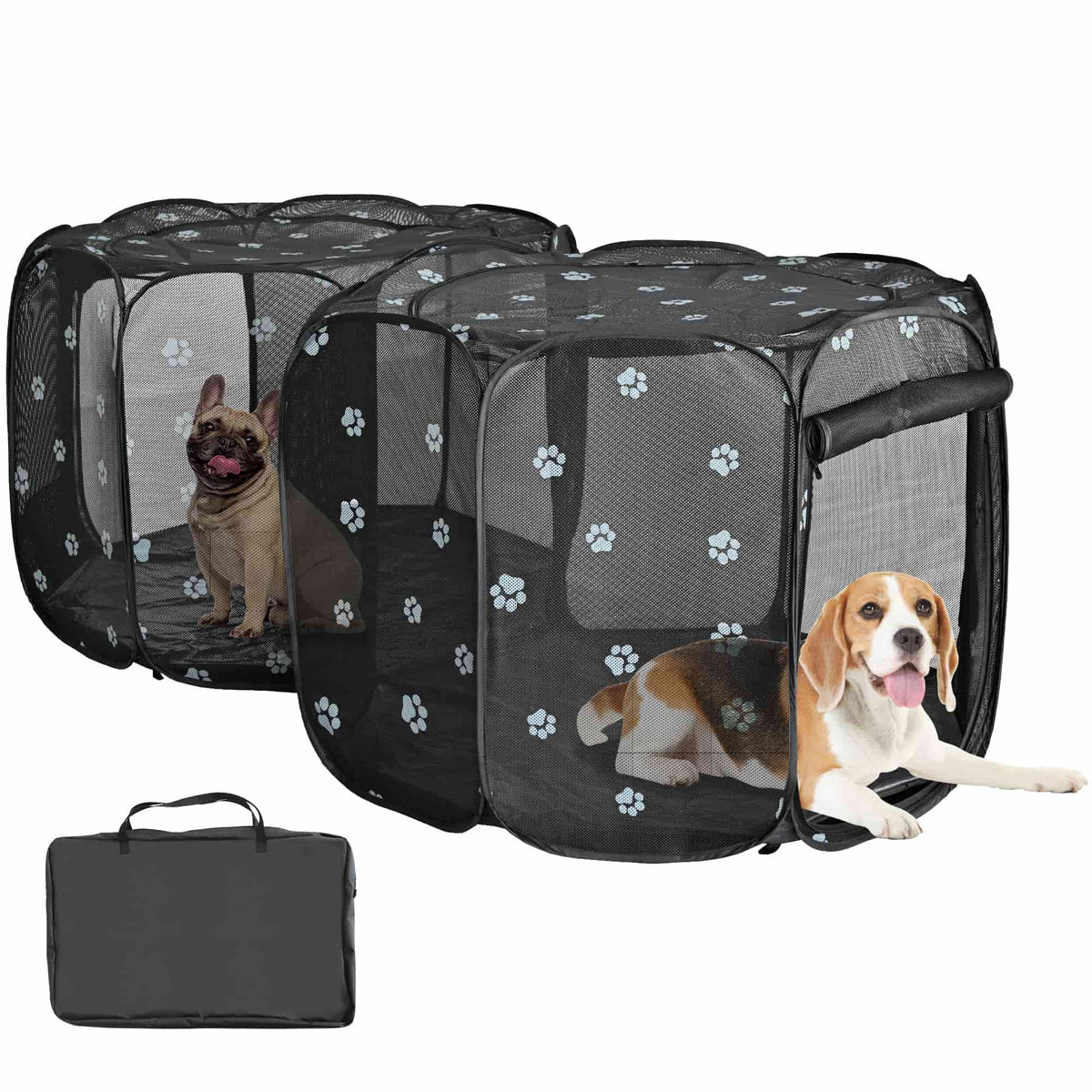 2in1 Cat Playpen Pee Pad Pop Up Dog Pet Playpen Indoor Outdoor Cat Enclosure Portable Pet Playpen Kitten Puppy Foldable Play Pen Cat Dog Tent Crate Cage Kennel S M L
