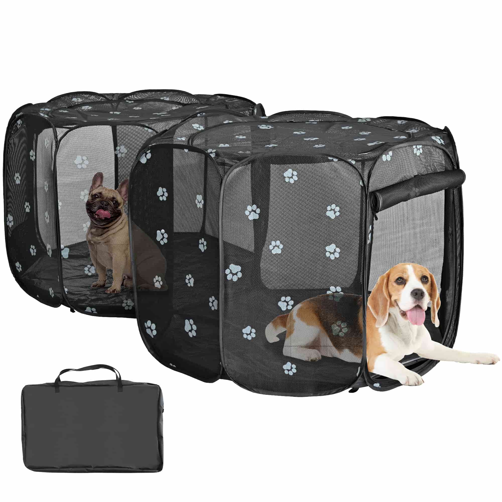Alvantor 2in1 Cat Playpen with Pee Pad Pop Up Dog Pet Playpen for Indoor Outdoor Cat Enclosure, Portable Pet Playpen, Kitten Puppy Foldable Play Pen Cat Dog Tent Crate Cage Kennel, S/M/L