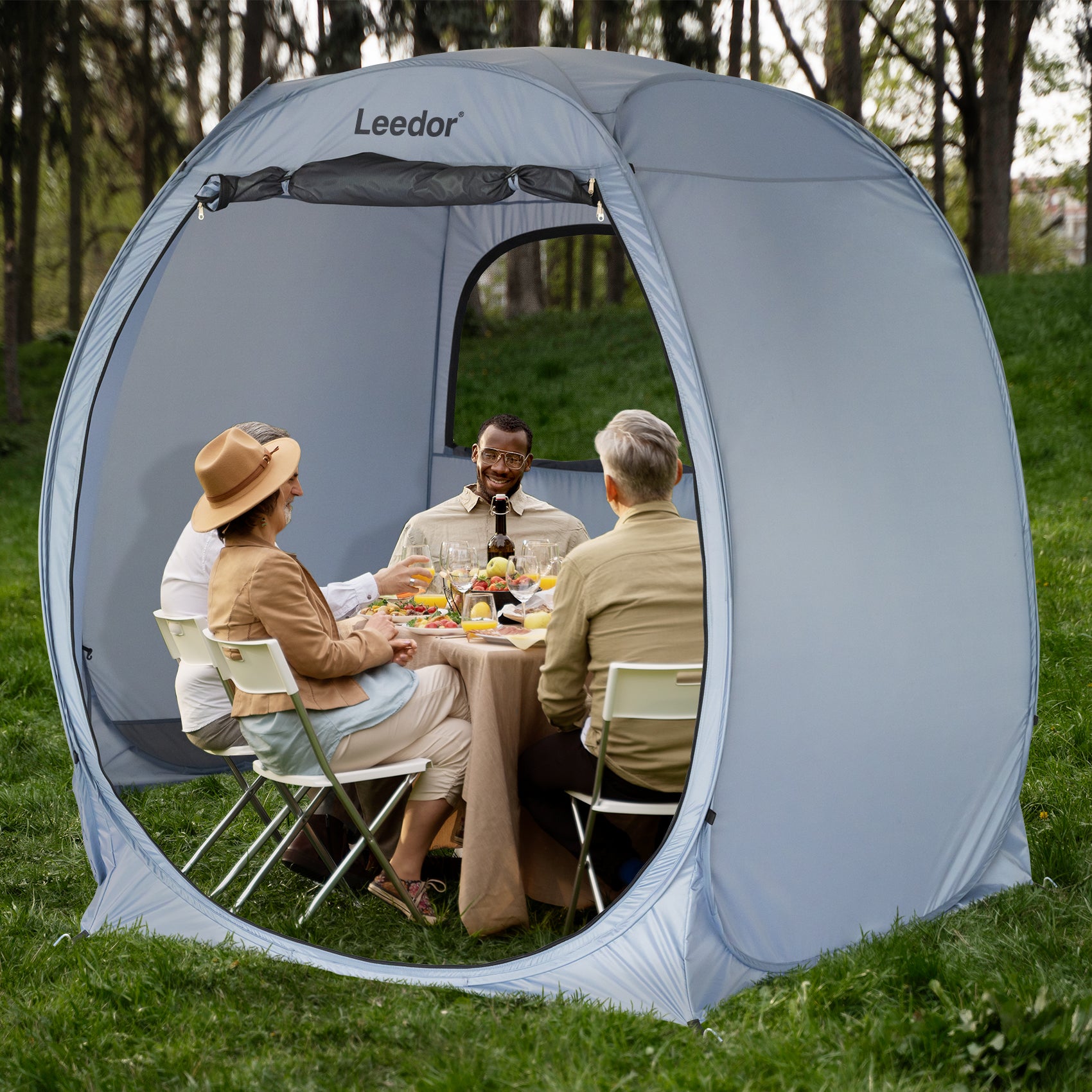 LEEDOR Screen House Room Mesh Net Tent Canopy Shelter Gazebo, Easy Set