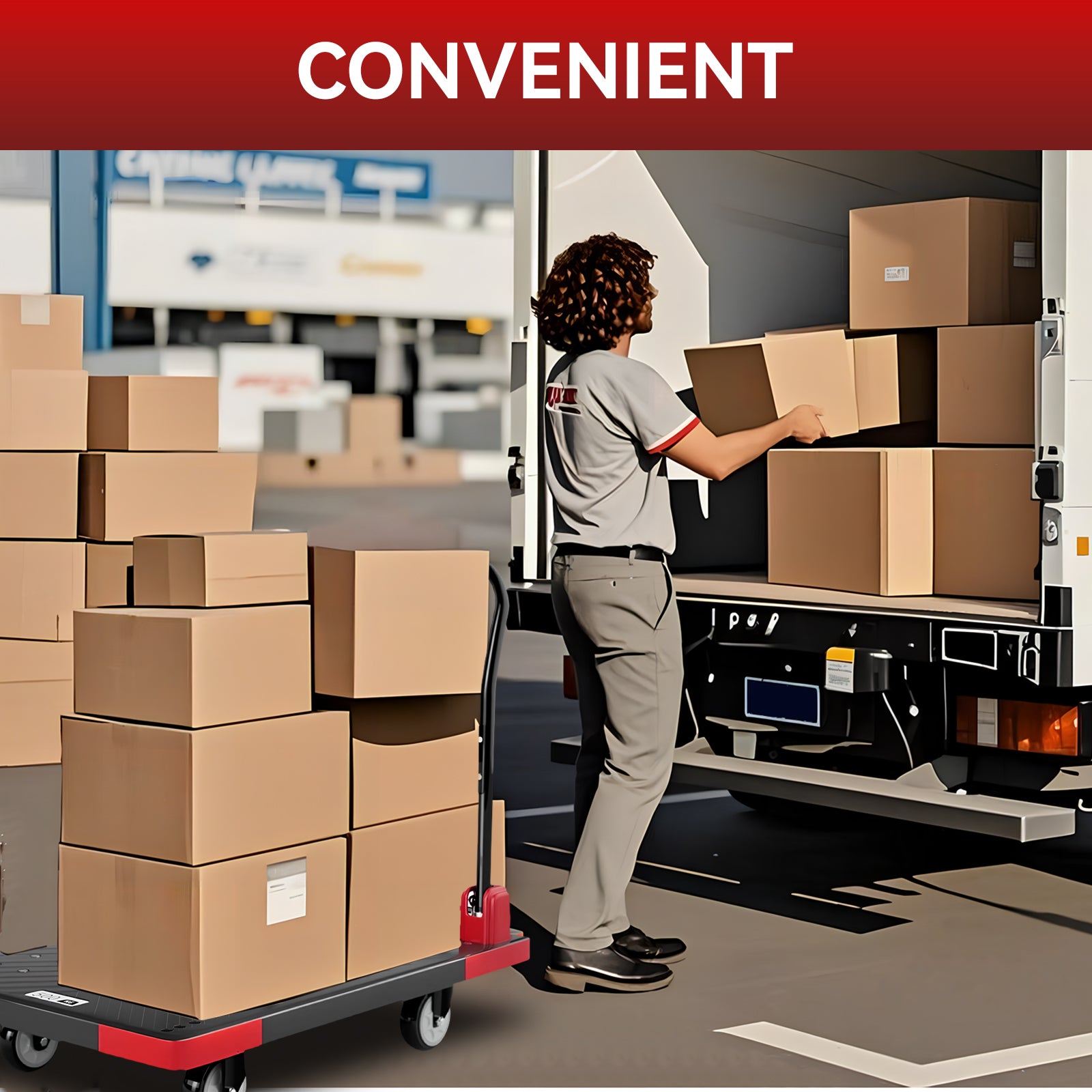 Folding Platform Truck Cart 200LBS/1000LBS – Heavy Duty Push Dolly with Swivel Wheels, Foldable Handle