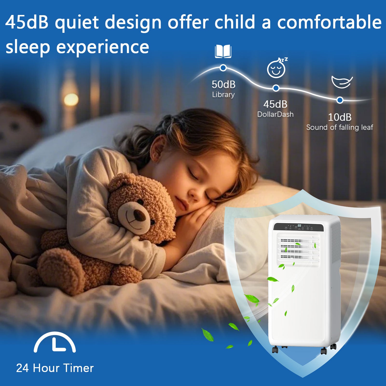 10,000 BTU Portable Air Conditioner with Remote Control | Cools Up to 400 Sq.Ft | 3-in-1, Ideal for Offices, Dorms & Small Apartments - White