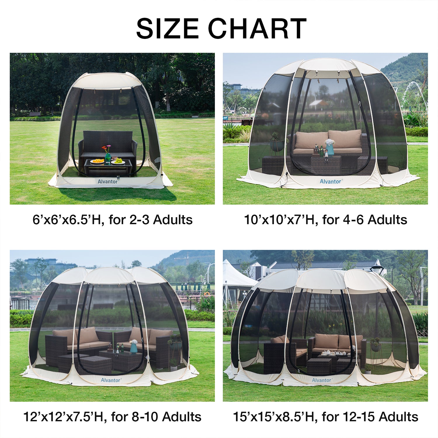 Camping tent sizes best sale