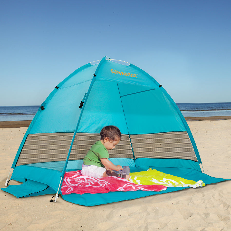 Alvantor Beach Tent Coolhut Plus Beach Umbrella Outdoor Sun Shelter Cabana Automatic Instant Pop-Up UPF 50+ Sun Shade