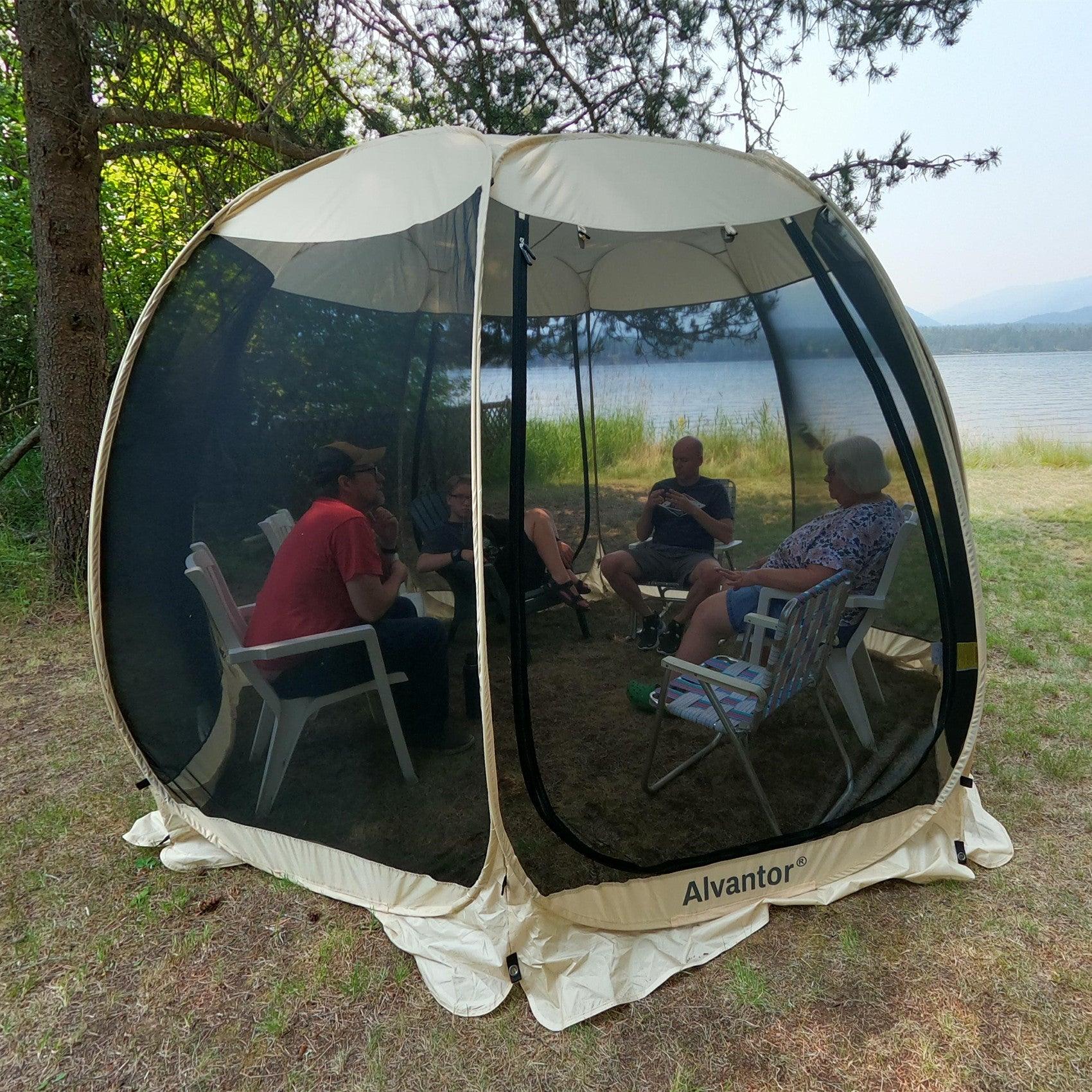 Alvantor 12'x12' Screen House Outdoor Instant Pop Up Canopy Gazebo