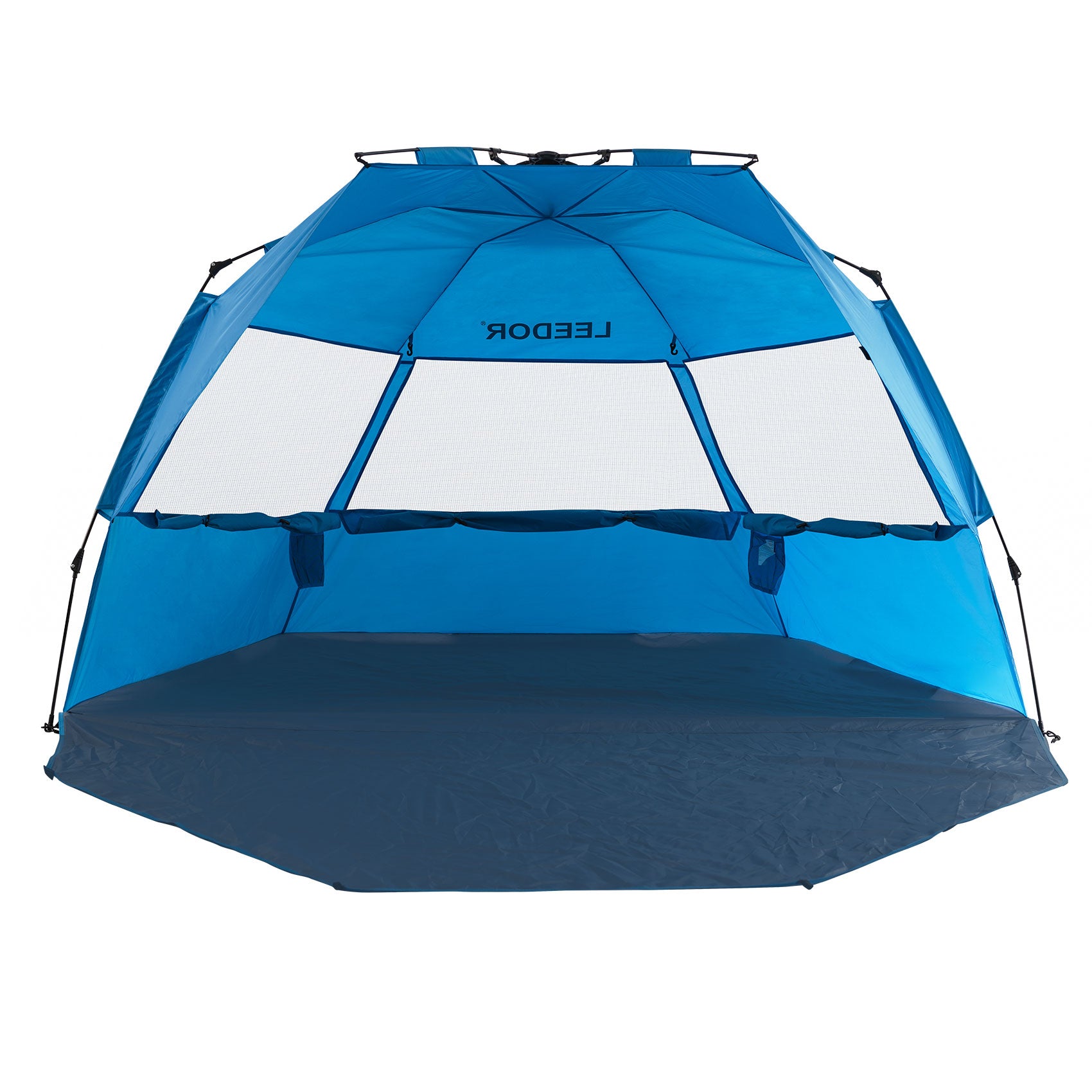 Leedor Beach Tent Sun Shelter for 4 Person with UPF 50＋ UV Protection, Lightweight & Easy Setup Beach Shade Canopy