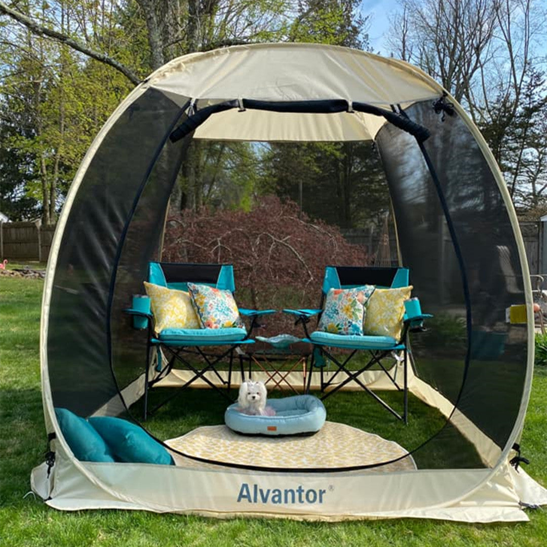 Alvantor 6‘x6' Pop Up Outdoor Camping Tent Backyard Canopy Gazebo 2-3 People Screen House for Patios, Instant Tent Patented