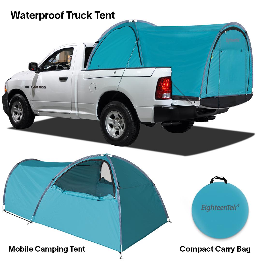 Pop up tent shop for back of truck