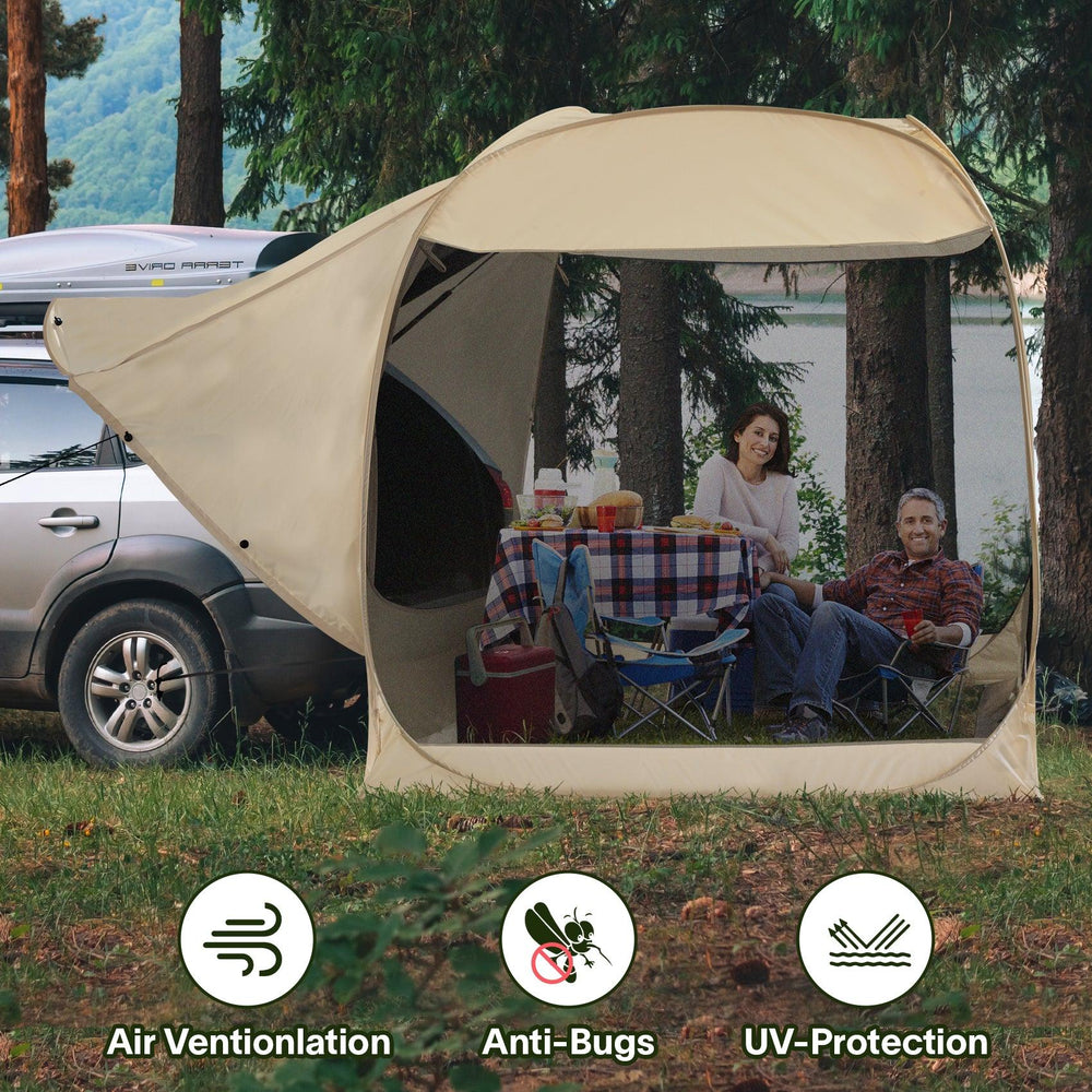 Buy 2-IN-1 Pop Up SUV Tent Instant Camping Screen Tent At Low-cost